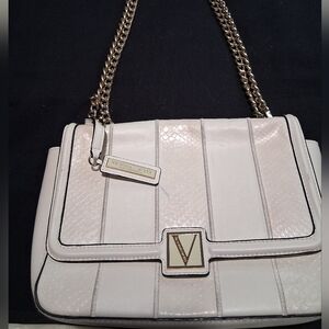 Victoria's Secret White Shoulder Bag with Gold Chain